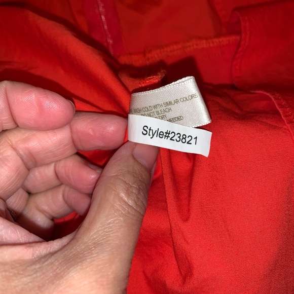 Boston proper peplum Off-Shoulder orange blouse smocked flame size 12 cotton - Picture 7 of 7